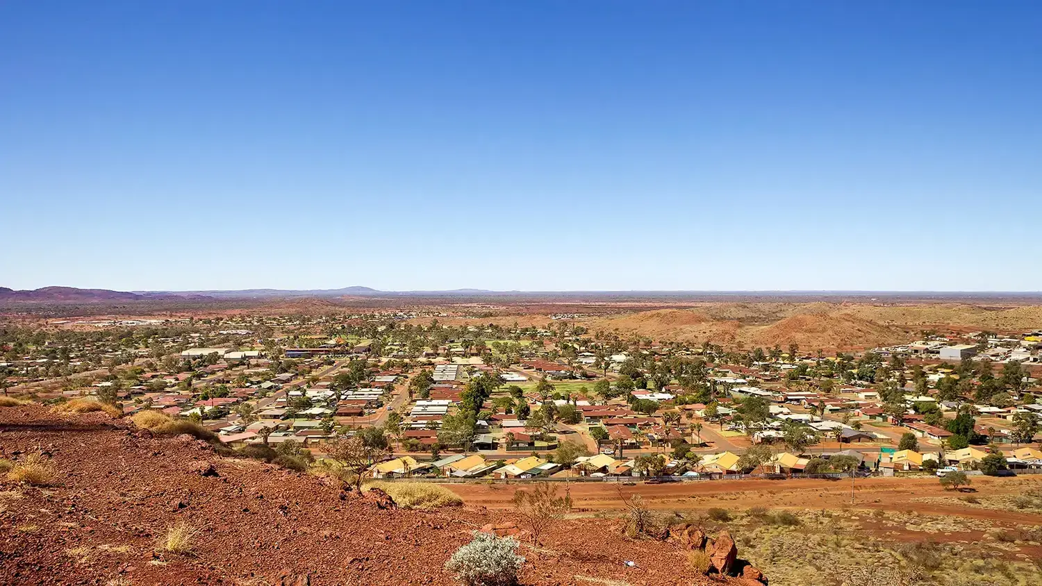 Arial view of Newman, Western Australia
